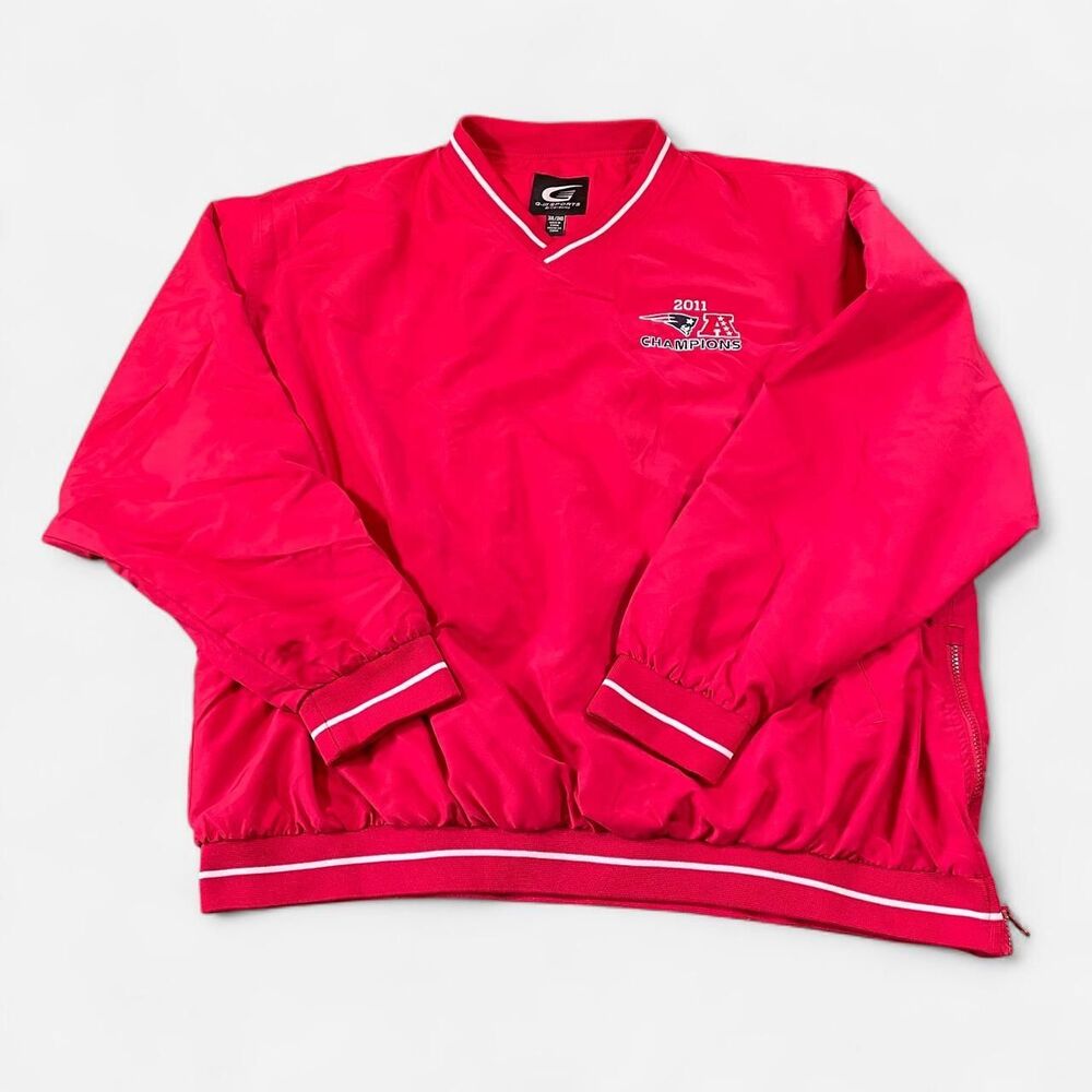 G-III Sports New England Patriots 2011 retro red windbreaker jacket size 3XL